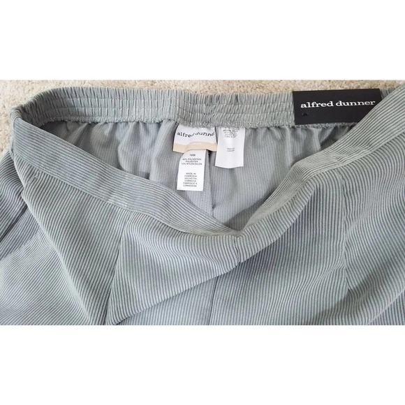ALFRED DUNNER ~Woman Plus Size 16W-22W~ Eskimo Kiss Gray Corduroy Pants NWT $52 - Picture 11 of 15